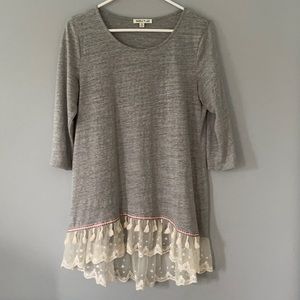 Tassels N Lace 3/4 Sleeve Top
